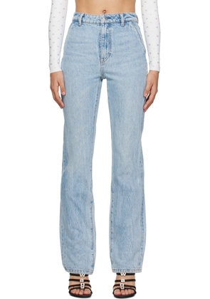 Alexander Wang Blue Fly High-Rise Slimstacked Jeans