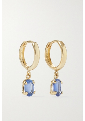 Loren Stewart - + Net Sustain Cielo Mini 14-karat Recycled Gold Kyanite Hoop Earrings - Blue - One size
