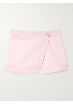 Coperni - Prince Of Wales Checked Wool Mini Wrap Skirt - Pink - FR34,FR36,FR38,FR40,FR42,FR44
