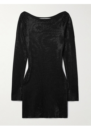 Alexander Wang - Crystal-embellished Jersey Mini Dress - Black - x small,small,medium,large,x large