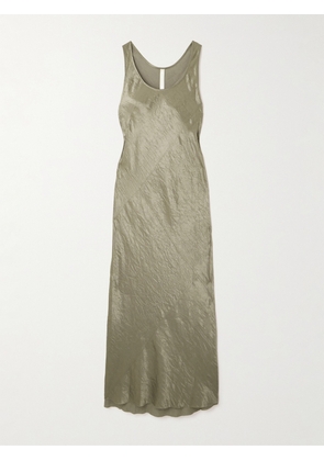 Lauren Manoogian - + Net Sustain Luster Bias Crinkled-satin Maxi Dress - Gray - 1,2,3