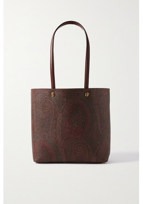 Etro - Paisley-print Coated-canvas Tote - Brown - One size