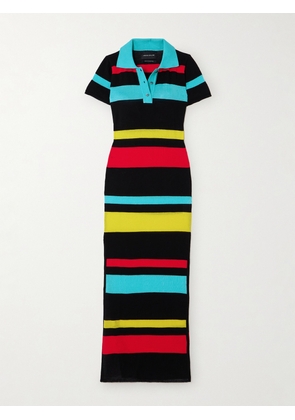 Louisa Ballou - Striped Cotton Maxi Dress - Multi - x small,small,medium,large,x large