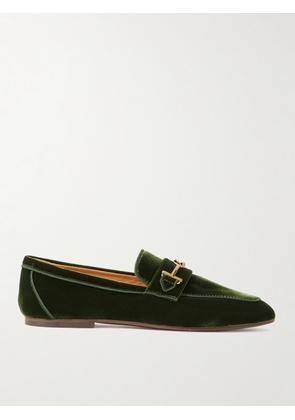 Tod's - Embellished Velvet Loafers - Green - IT37,IT37.5,IT38,IT38.5,IT39,IT39.5