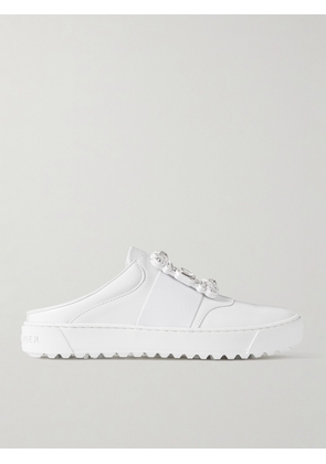 Roger Vivier - Very Vivier Strass Crystal-embellished Leather Slip-on Sneakers - White - IT35,IT35.5,IT36,IT36.5,IT37,IT37.5,IT38,IT38.5,IT39,IT39.5,IT40,IT40.5,IT41,IT41.5,IT42