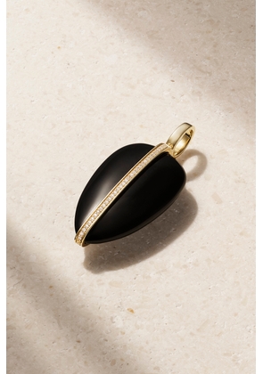 By Pariah - + Net Sustain Pebble 14-karat Recycled Gold, Onyx And Diamond Pendant - Black - One size