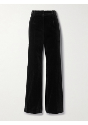 Nili Lotan - Corette Cotton-blend Velvet Flared Pants - Black - US0,US2,US4,US6,US8,US10