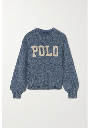 Polo Ralph Lauren - Intarsia Cotton-blend Sweater - Blue - xx small,x small,small,medium,large