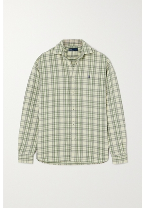 Polo Ralph Lauren - Checked Cotton-blend Flannel Shirt - Green - US0,US2,US4,US6,US8,US10,US12,US14,US16