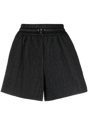 Moncler drawstring quilted shorts - Black