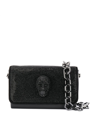Philipp Plein crystal-embellished skull handbag - Black
