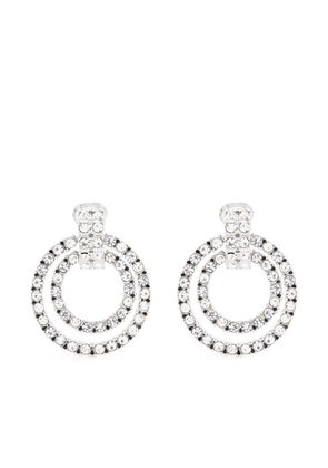 Kenneth Jay Lane Double Doorknocker crystal-embellished earrings - Silver