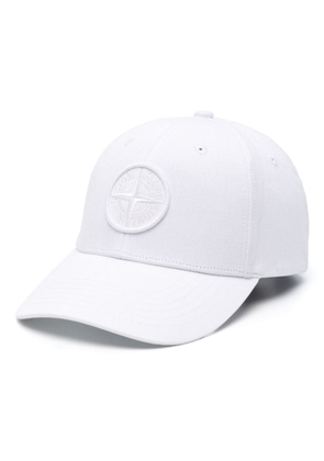 Stone Island logo-embroidered baseball cap - White