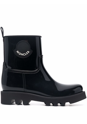 Moncler Ginette logo-patch rain boots - Black