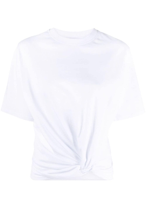 Victoria Beckham knotted organic-cotton T-shirt - White