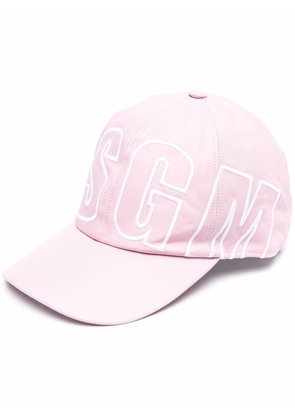 MSGM embroidered-logo baseball cap - Pink