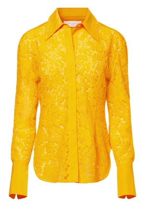 Equipment Sasha floral-lace shirt - Yellow