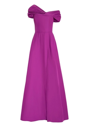 Marchesa Notte off-shoulder evening gown - Purple
