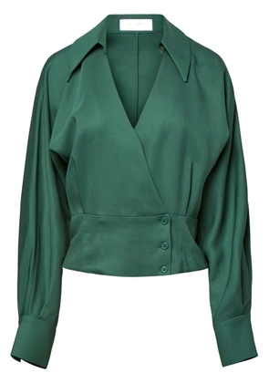 Equipment Adele V-neck blouse - Green
