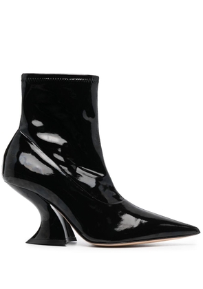 Casadei Elodie 80mm leather ankle boots - Black