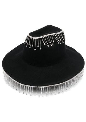 ROTATE rhinestone-fringe cowboy hat - Black