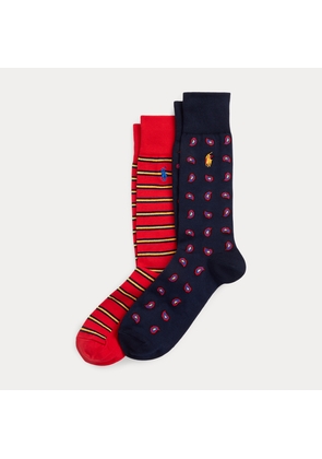 Paisley & Striped Crew Sock 2-Pack