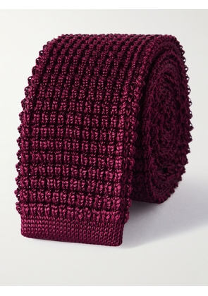 Lanvin - 7cm Knitted Silk Tie - Men - Red