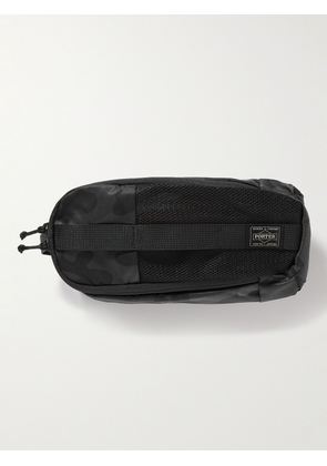 Porter-Yoshida and Co - Effect Mesh-Trimmed Camouflage-Print Shell Pouch - Men - Black