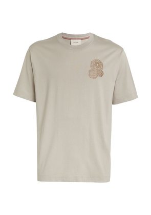 Limitato Cotton Embellished Flower T-Shirt