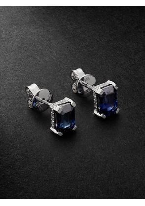 SHAY - White Gold, Sapphire and Diamond Earrings - Men - Blue