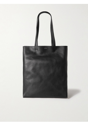 A.P.C. - Cabas Maiko Logo-Print Leather Tote Bag - Men - Black