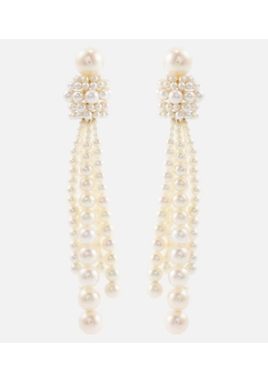 Sophie Bille Brahe Colonna Grande 14kt gold earrings with pearls
