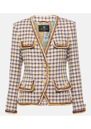 Etro Checked cotton-blend jacket