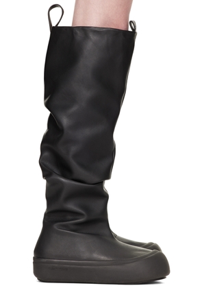 YUME YUME Black Fisherman Faux-Leather Boots
