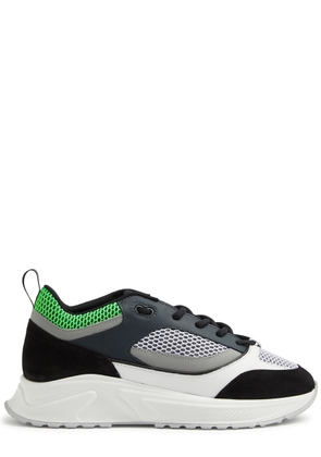 Cleens Essential Runner Panelled Leather Sneakers - Green - 44 (IT44 / UK10)