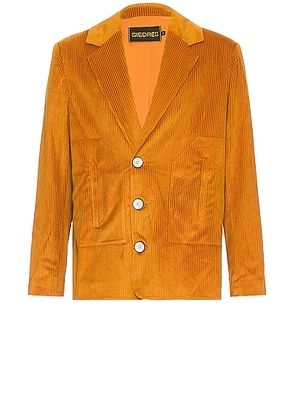 SIEDRES Corduroy Suit Jacket in Mustard - Mustard. Size M (also in L, S).