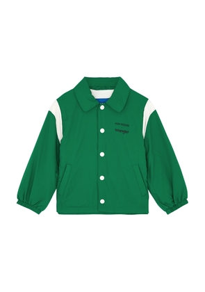 Mini Rodini Kids X Wrangler Peace Dove Shell Jacket - Green