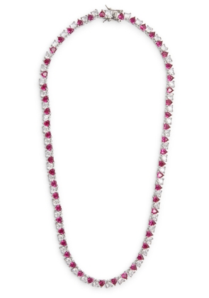 Fallon Caroline Crystal-embellished Necklace - Pink - One Size