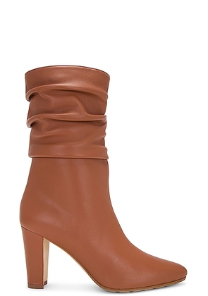 Manolo Blahnik Calasso 90 Nappa Boot in Medium Brown - Brown. Size 38 (also in 39, 39.5, 41).