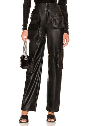 AFRM Sigmund Faux Leather Pant in Black. Size 27, 28, 29, 30, 31.