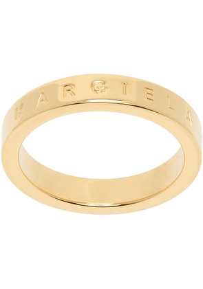 MM6 Maison Margiela Gold Minimal Logo Ring