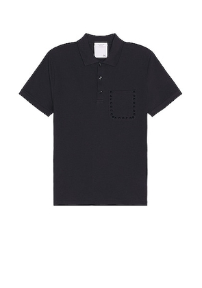Valentino Rockstud Polo in Navy - Navy. Size L (also in M, S, XL/1X).