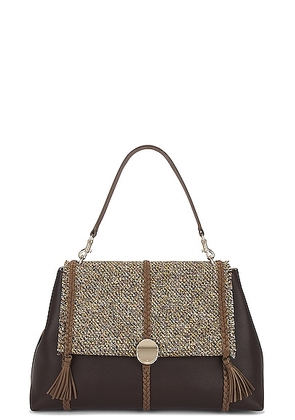 Chloe Large Penelope Flap Bag in Multicolor Yellow 1 - Brown. Size all.