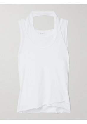 Skin - + Net Sustain Ellie Layered Organic Pima Cotton-jersey Tank - White - x small,small,medium,large,x large