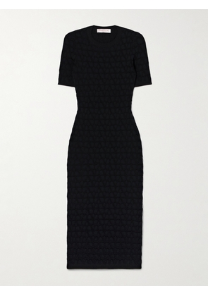 Valentino Garavani - Jacquard-knit Midi Dress - Black - xx small,x small,small,medium,x large