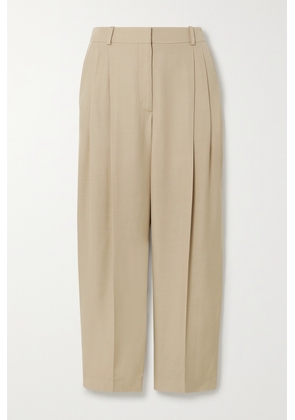 Stella McCartney - Pleated Woven Tapered Pants - Neutrals - IT34,IT36,IT38,IT40,IT42,IT44,IT46,IT48,IT50