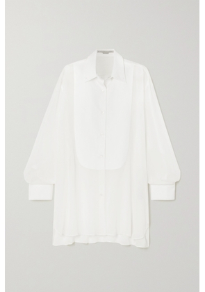 Stella McCartney - Paneled Cotton-piqué And Silk-chiffon Shirt - White - IT36,IT38,IT40,IT42,IT44,IT46,IT48,IT50