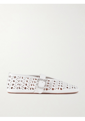 Alaïa - Perforated Leather Ballet Flats - White - IT35,IT36,IT37,IT37.5,IT38,IT39,IT39.5,IT40,IT40.5,IT41