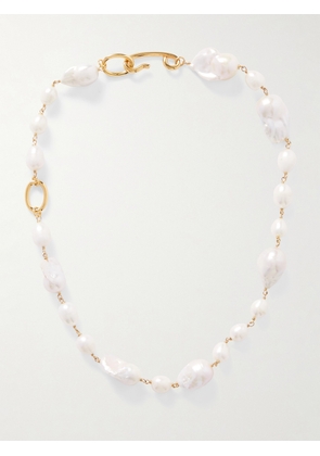 Jil Sander - Gold-tone And Pearl Necklace - Off-white - One size