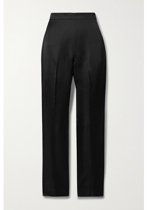 Ralph Lauren Collection - Robynn Linen-blend Satin Straight-leg Pants - Black - US0,US2,US4,US6,US8,US10,US12,US14,US16